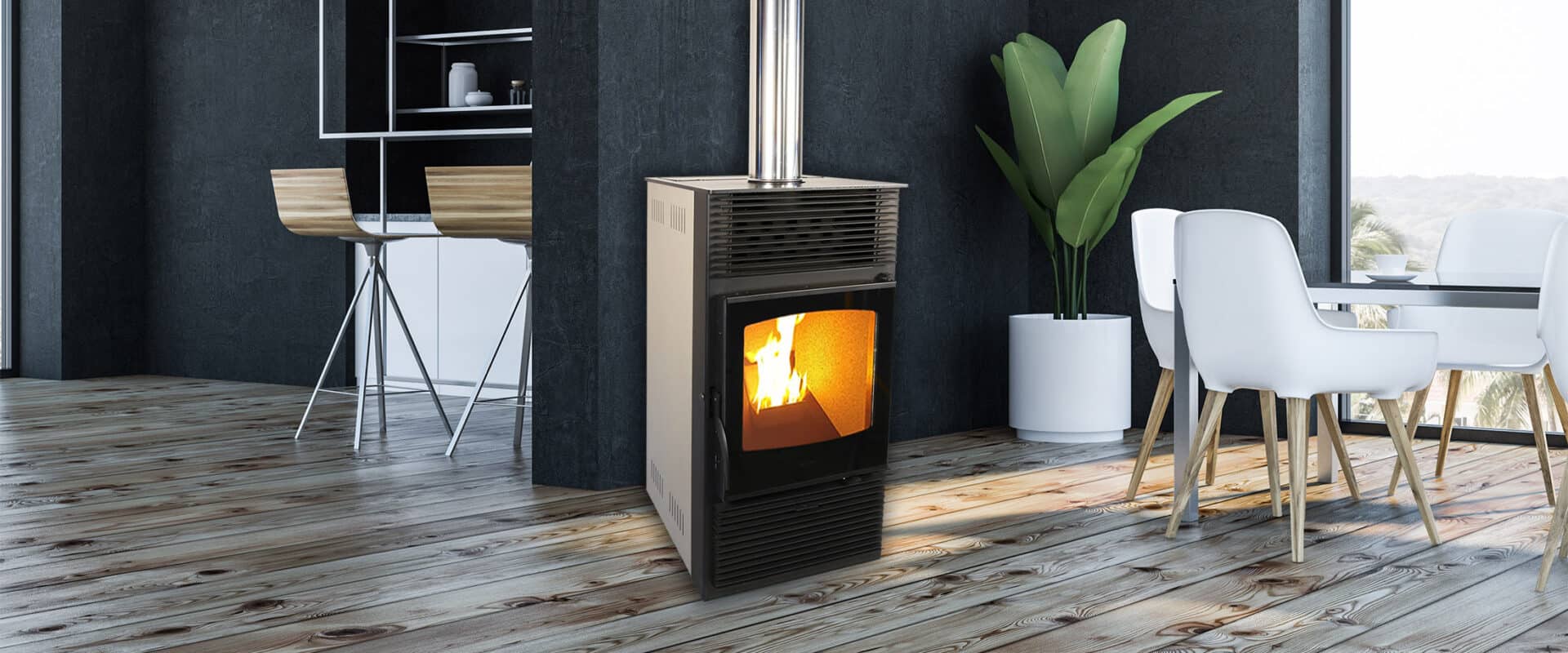 Pellet burning stoves