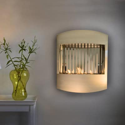 Wall-Mounted Gas Fireplace – Stainless